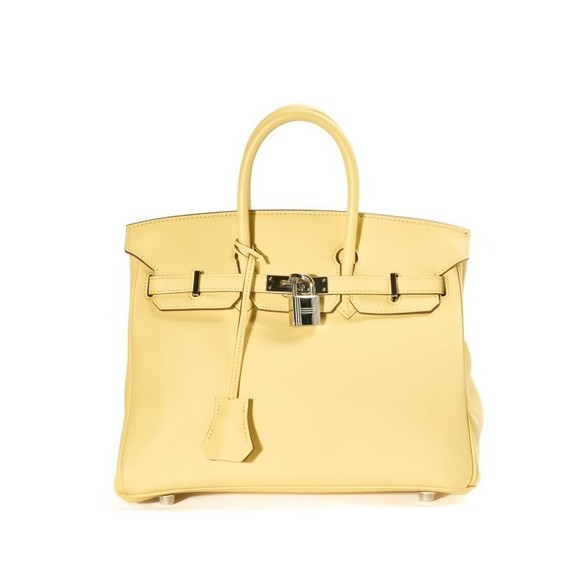 Hermès Birkin Bag 25 In Swift Yellow Poussin - vintage - Picture 1 of 1